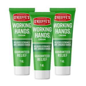 O’Keeffe’s Working Hands Hand Cream for Extreme Dryness – 7 oz Tube (1 Pack) – Repairing Skincare for Cracked, Dry Hands(1 Ounce(3 Pack))